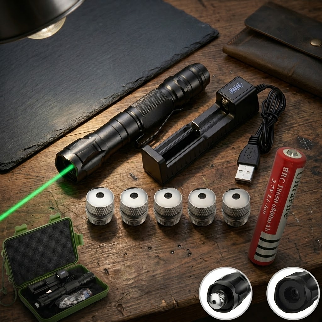 Laserpointer Langstrecke Wiederaufladbares Grünes Präzisionswerkzeug