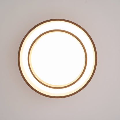 Lampă de tavan Vaako | Lumină de tavan LED cu finisaj nuc