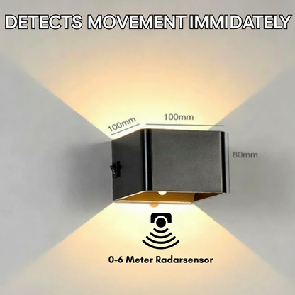 Luz de Parede com Sensor de Movimento LED em Forma de Cubo Recarregável
