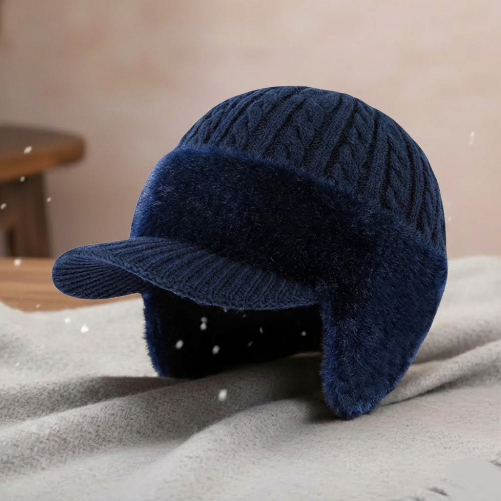 Gorro de Invierno con Orejeras Tejido para Clima Frío