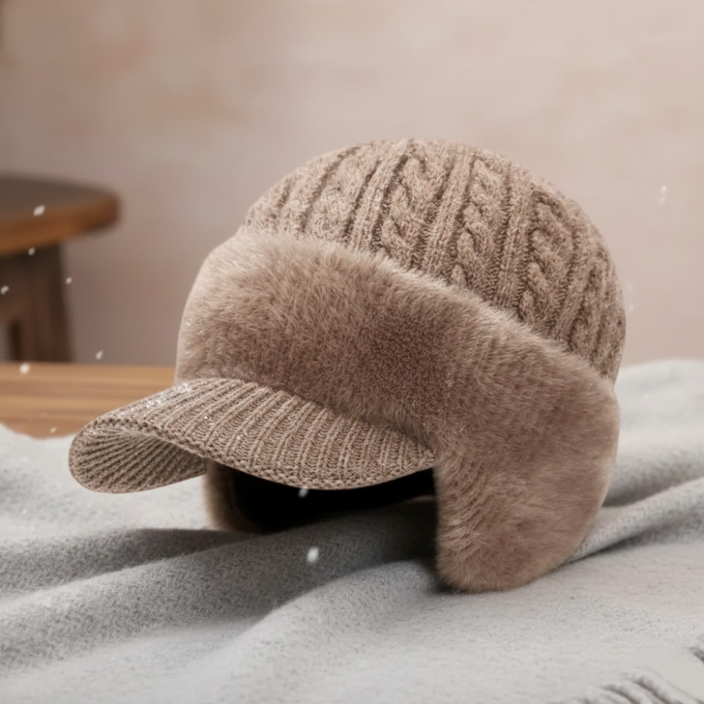 Gorro de Invierno con Orejeras Tejido para Clima Frío