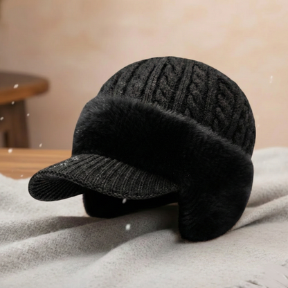 Gorro de Invierno con Orejeras Tejido para Clima Frío