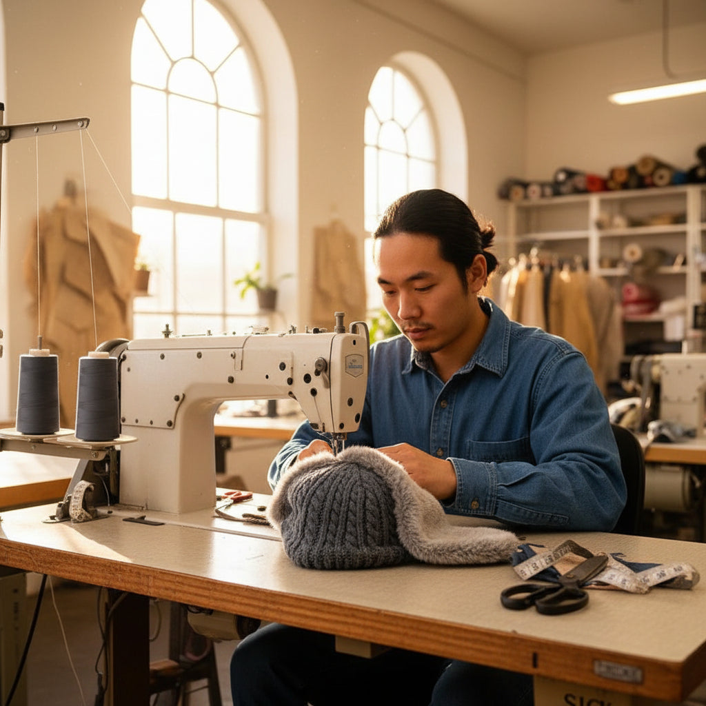 Gorro de Invierno con Orejeras Tejido para Clima Frío