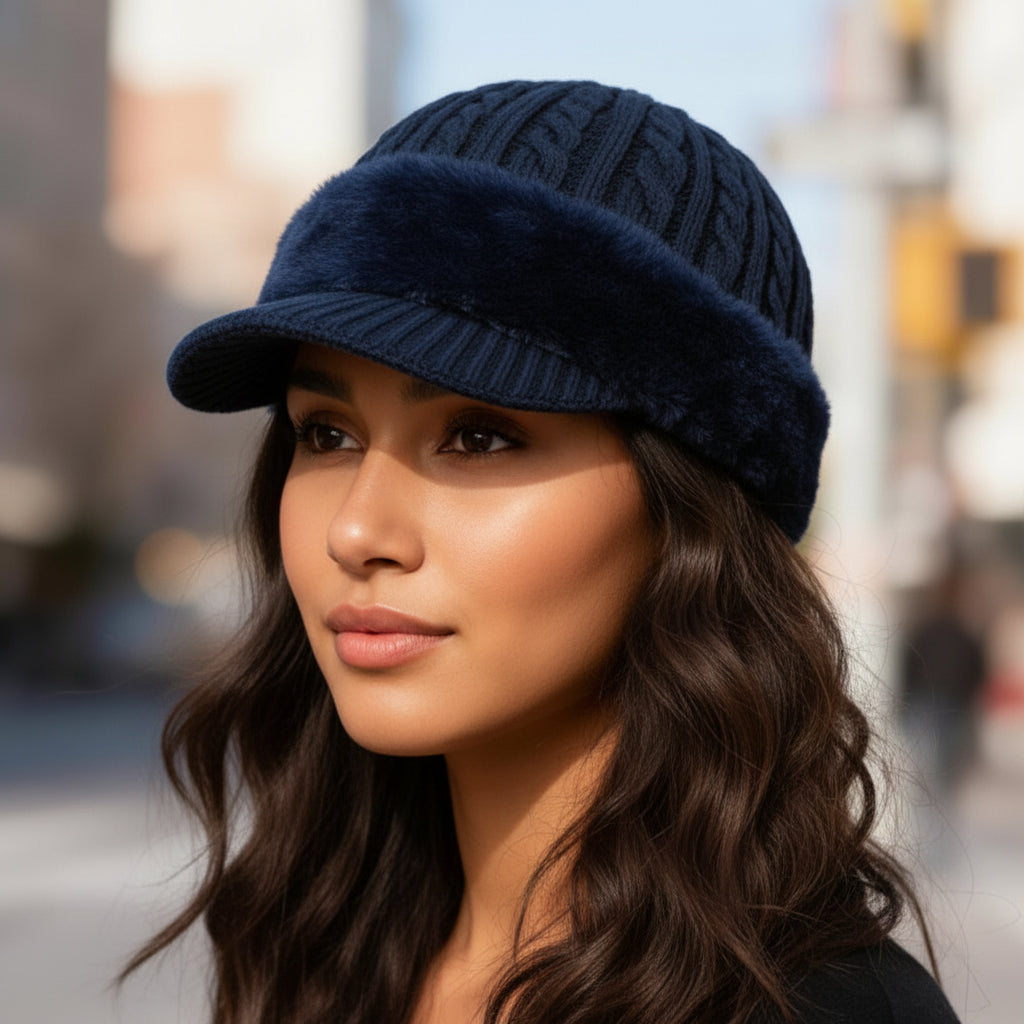 Gorro de Invierno con Orejeras Tejido para Clima Frío