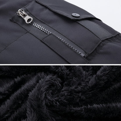 Casaco de Inverno Masculino com Capuz Forrado para Tempo Frio