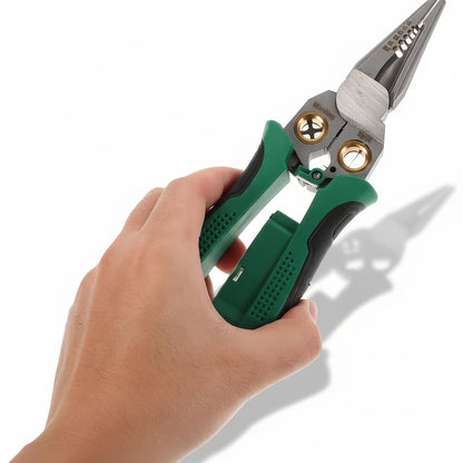 Pinza spelafili con crimpatura e rilevatore di tensione