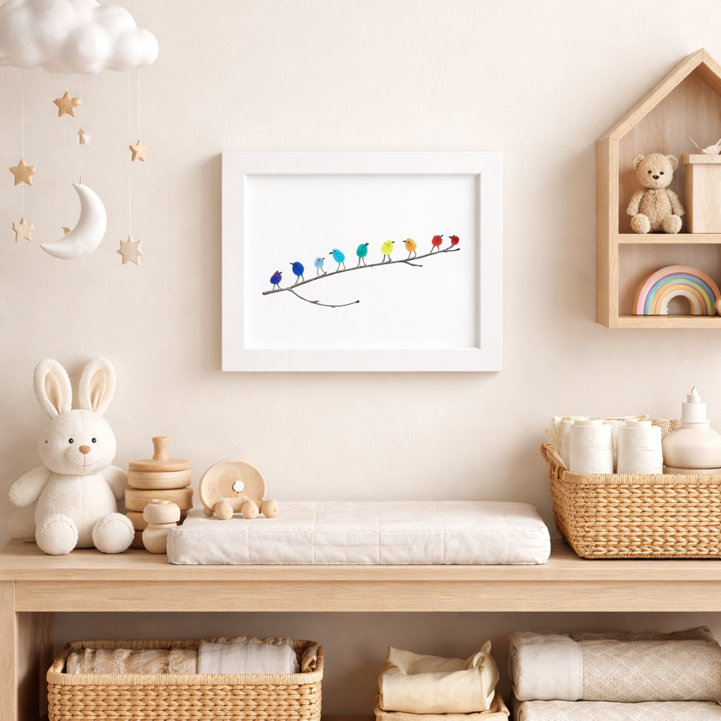 Tablou decorativ cu ramă, sticlă de mare, pasăre și lemn plutitor, decor costier