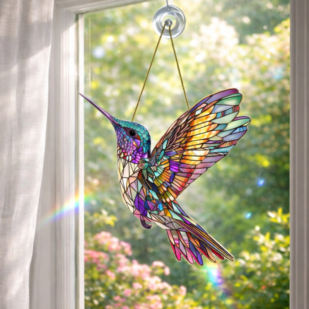 Arte de pared Atrapasol de ventana Colibrí Decoración colgante