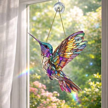 Arte de pared Atrapasol de ventana Colibrí Decoración colgante