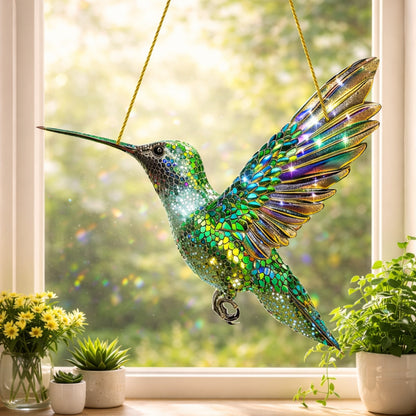 Arte de pared Atrapasol de ventana Colibrí Decoración colgante