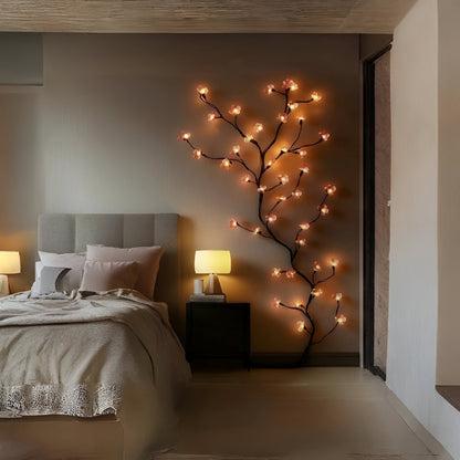 Decoración de Pared LED Rama Árbol Rústico Luz Arte Acento