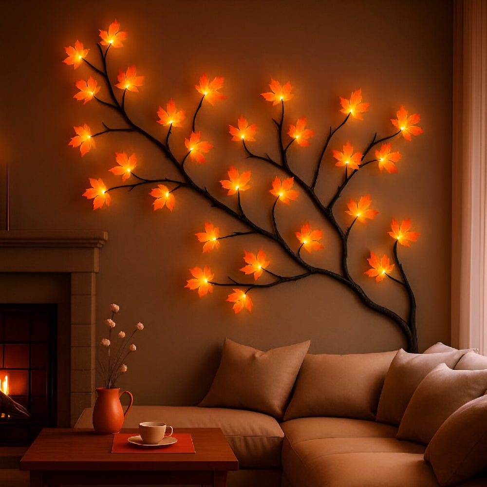 Decoración de Pared LED Rama Árbol Rústico Luz Arte Acento