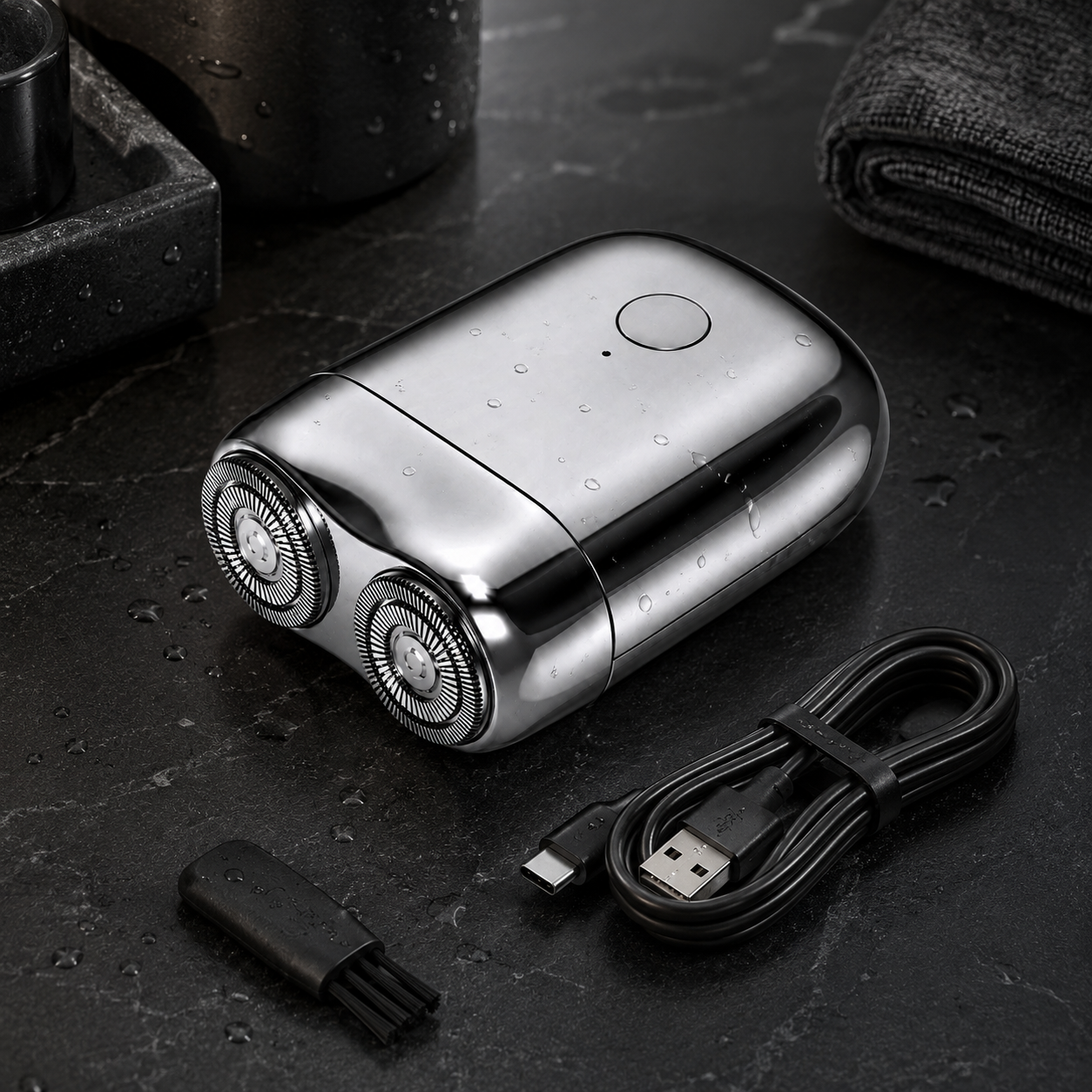 Waterproof Electric Shaver Quiet Design Dual Blade System