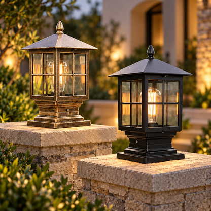 Lampada da esterno impermeabile, lampada a colonna, illuminazione da giardino