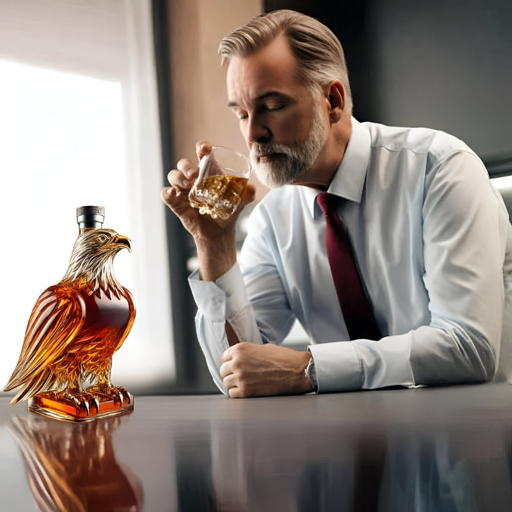 Whiskey-Karaffe Adler Glasflasche Dekorative Bar-Auslage