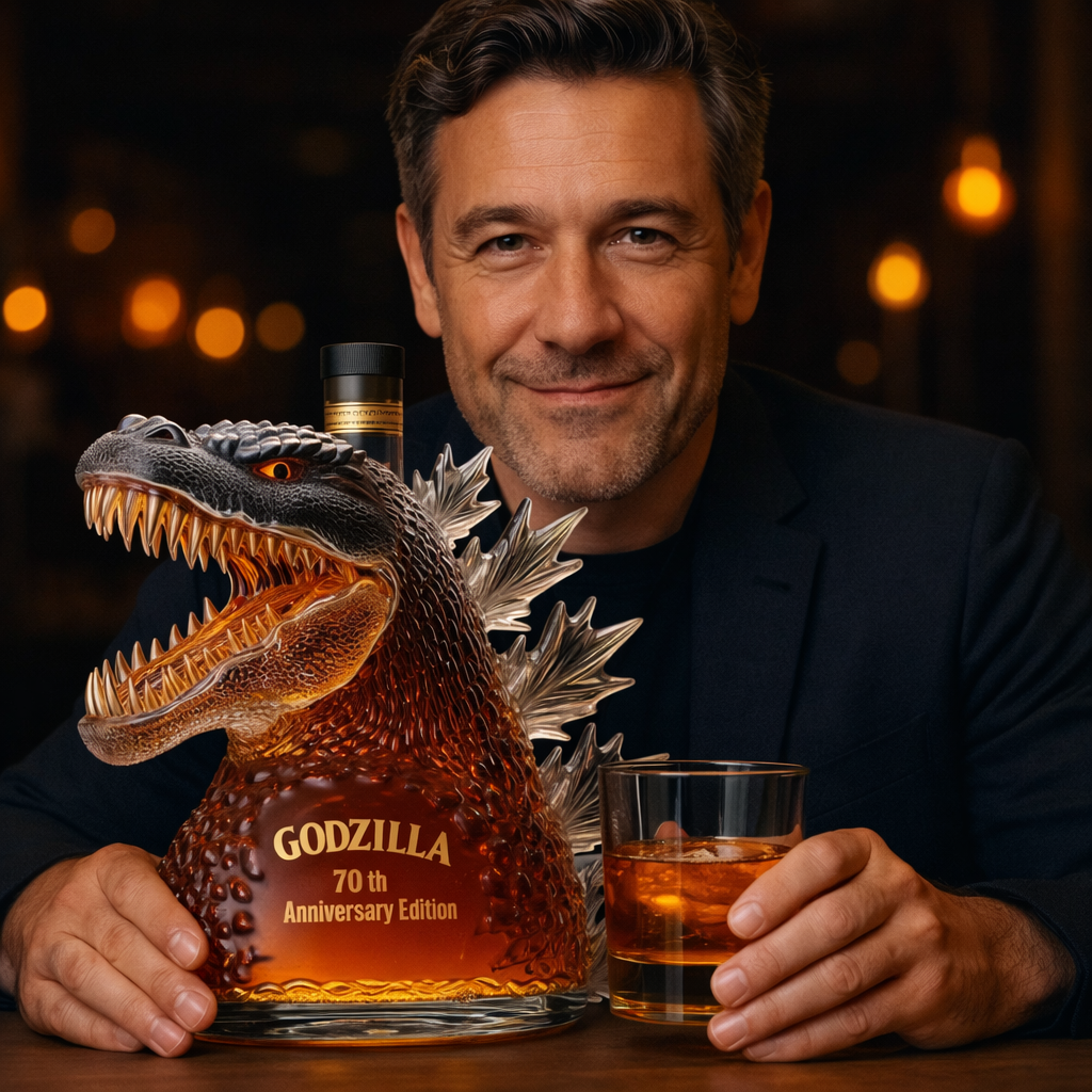 Decantador de Whisky Garrafa de Vidro Monstro Exposição Decorativa para Bar