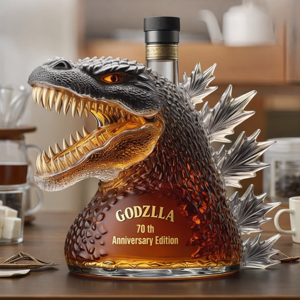 Decantador de Whisky Garrafa de Vidro Monstro Exposição Decorativa para Bar