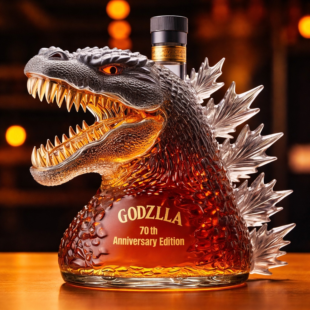 Decantador de Whisky Garrafa de Vidro Monstro Exposição Decorativa para Bar