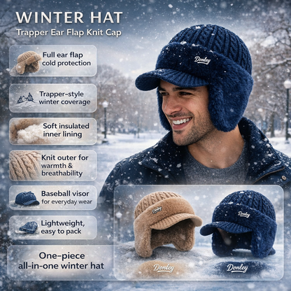 Wintermütze Ohrenklappen Strickmütze