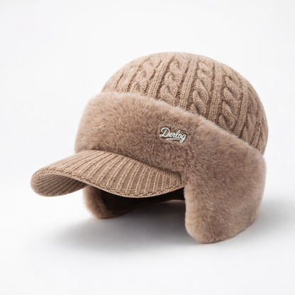 Gorro Trapper de Inverno com Viseira e Aba Gorro de Malha