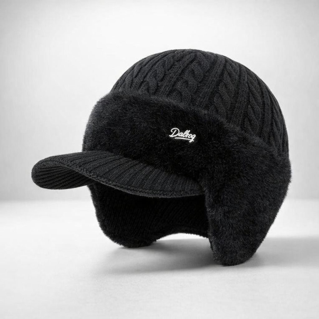 Gorro Trapper de Inverno com Viseira e Aba Gorro de Malha