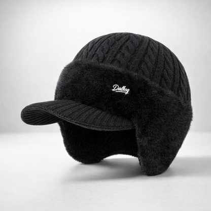 Gorro Trapper de Inverno com Viseira e Aba Gorro de Malha
