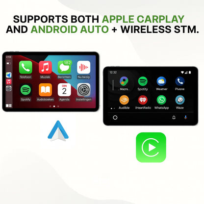 Adaptor auto fără fir cu ecran tactil CarPlay Android Auto