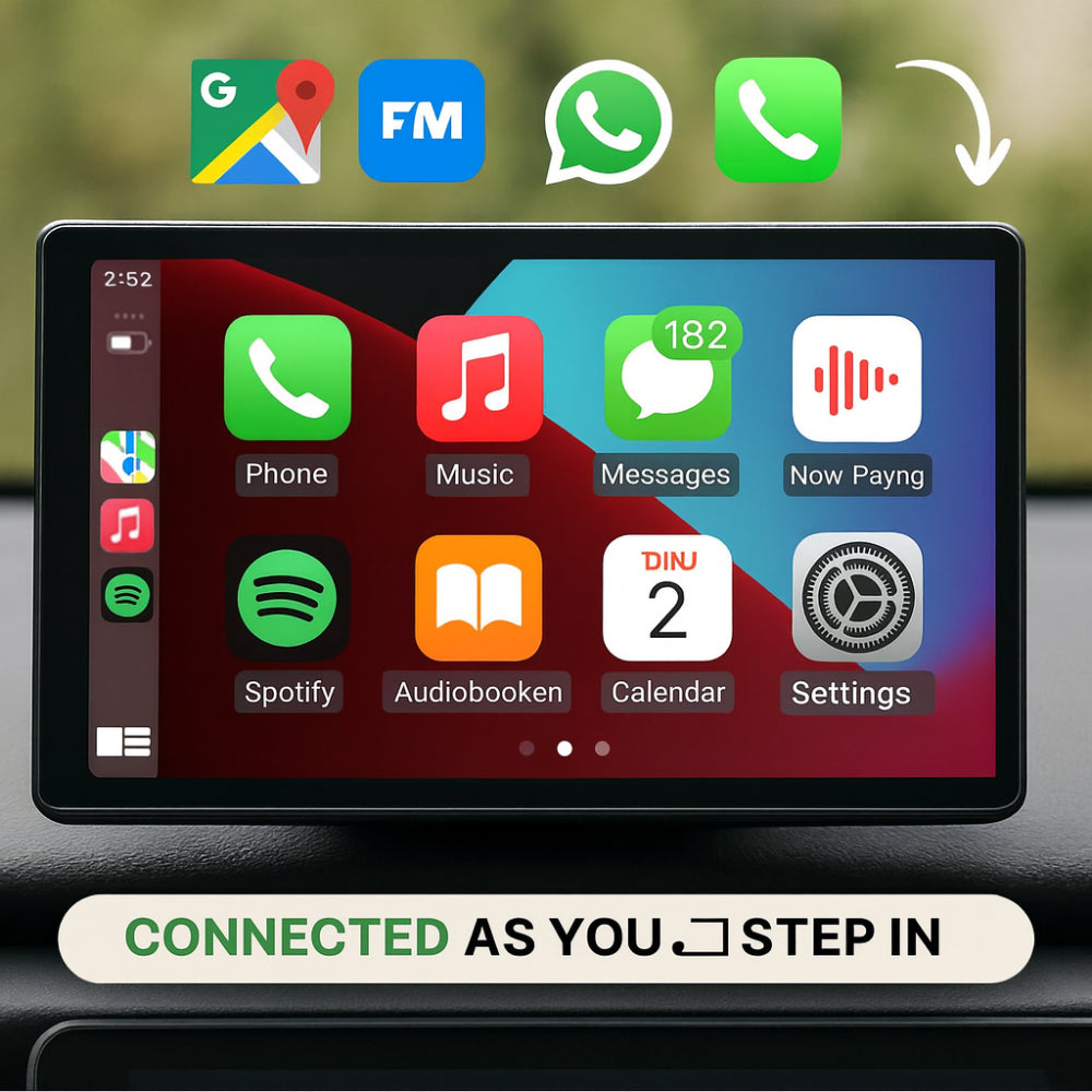 Adaptor auto fără fir cu ecran tactil CarPlay Android Auto