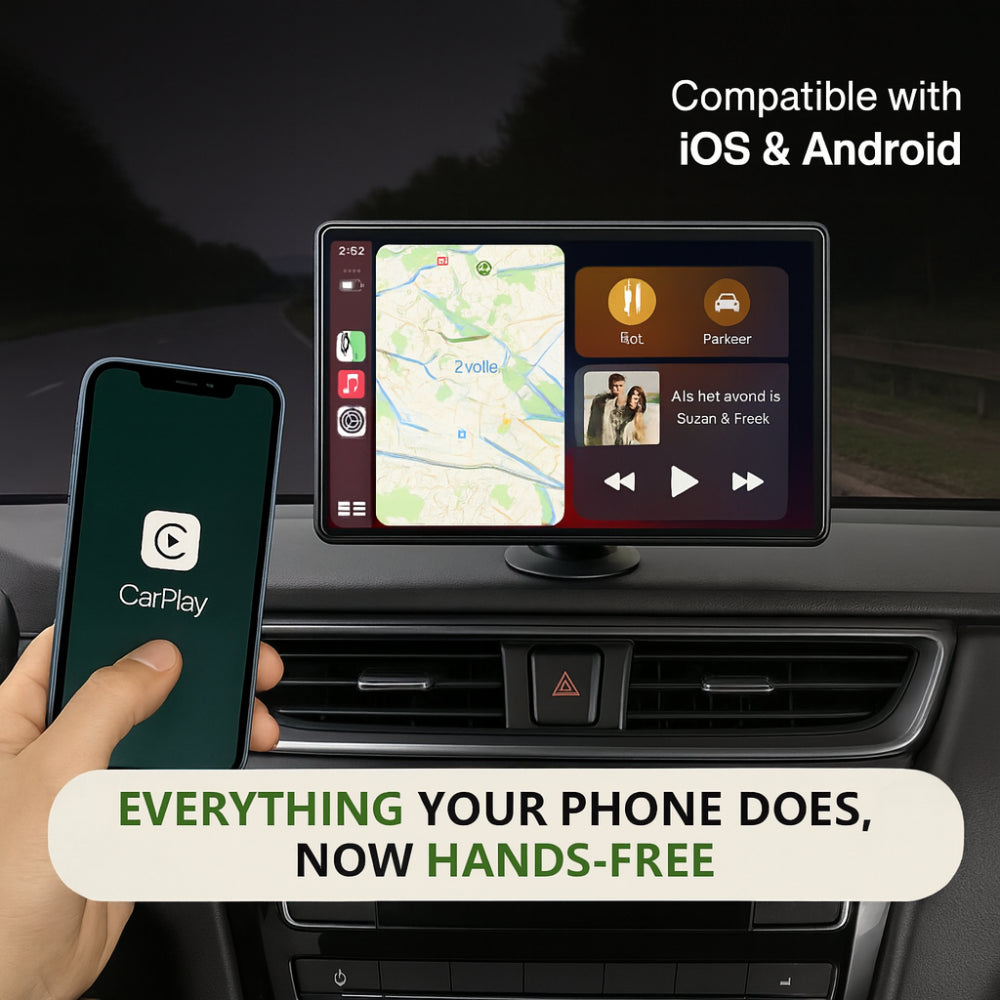 Adaptor auto fără fir cu ecran tactil CarPlay Android Auto
