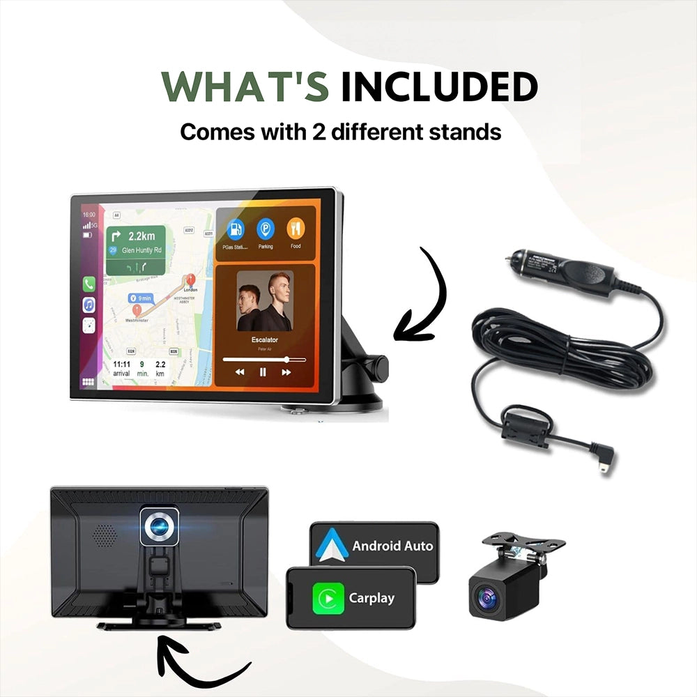 Adaptor auto fără fir cu ecran tactil CarPlay Android Auto