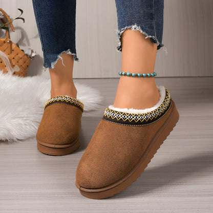 Women's Slippers Winter Flat Indoor Outdoor Platform Shoes