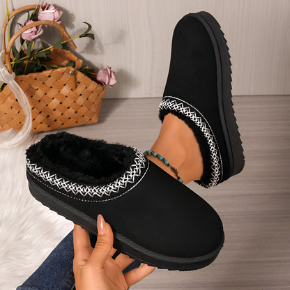Women's Slippers Winter Flat Indoor Outdoor Platform Shoes