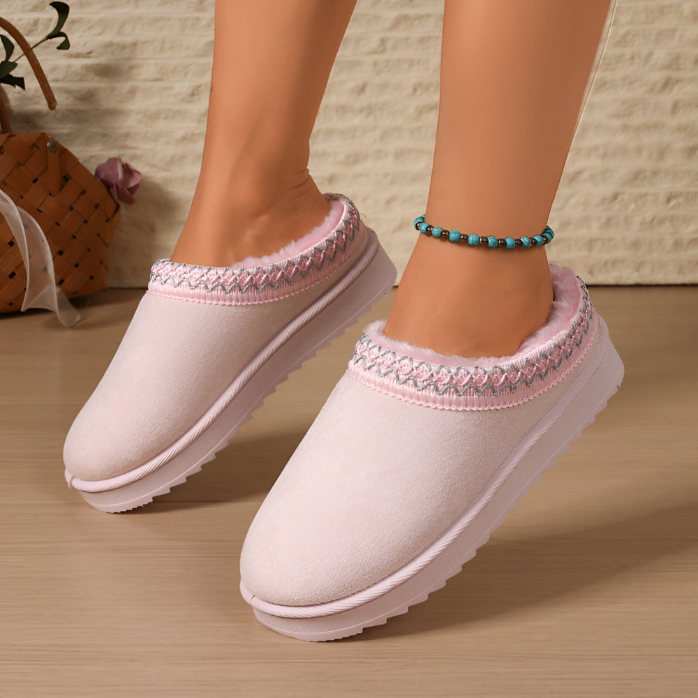 Women's Slippers Winter Flat Indoor Outdoor Platform Shoes
