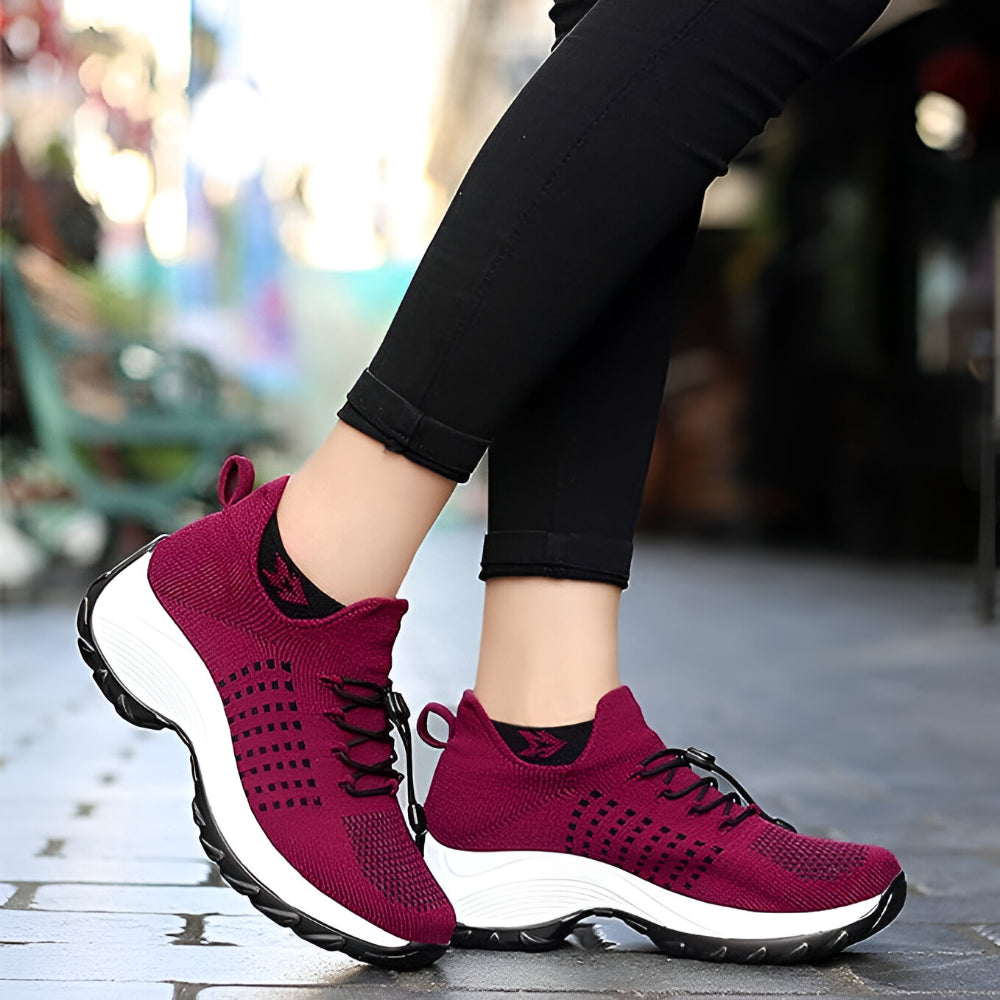 Zapatillas para mujer con diseño atlético y soporte para caminar