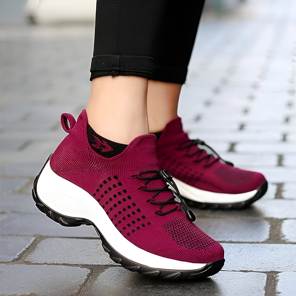 Zapatillas para mujer con diseño atlético y soporte para caminar