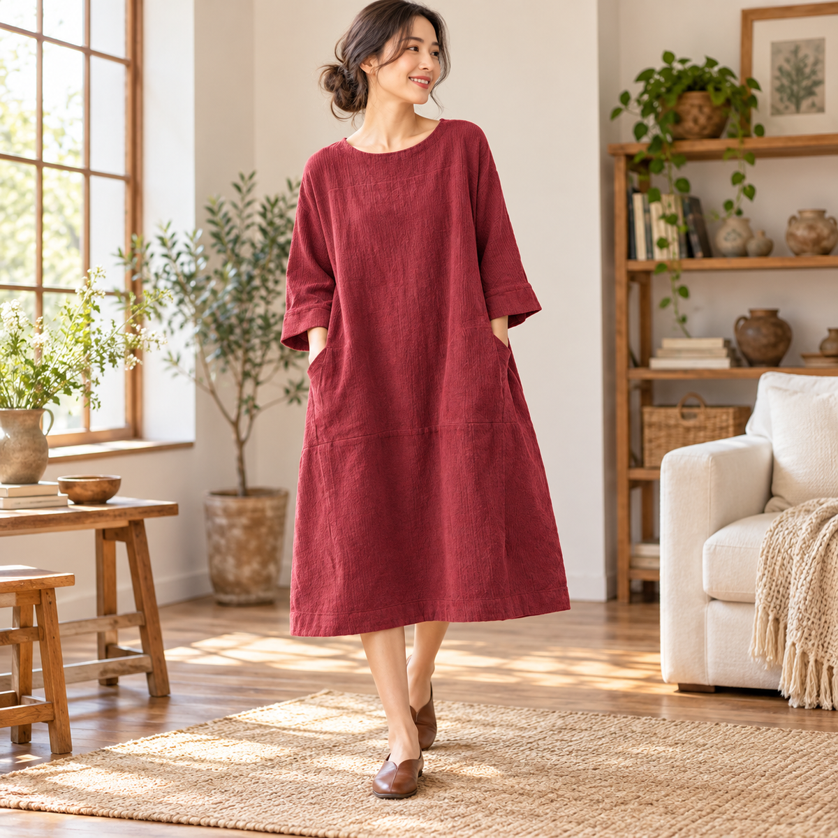 Women's A-Line Casual Dress Midi | Wedding Guest