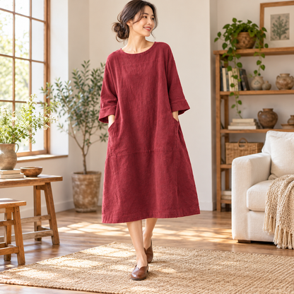 Women's A-Line Casual Dress Midi | Wedding Guest