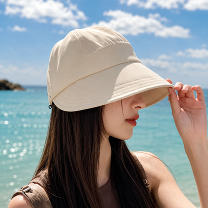 Sombrero de Sol para Mujer Protección UV Ala Ancha Plegable