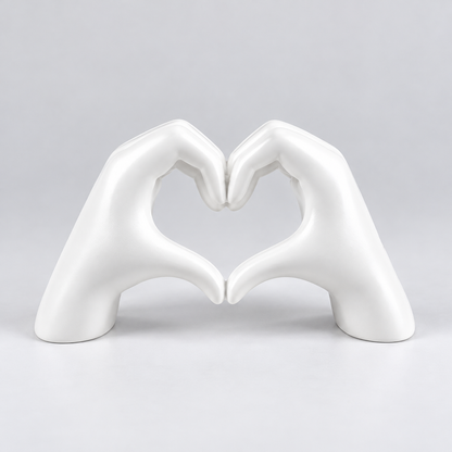 Wooden Decorative Figure Handcrafted Figurine Heart Shape