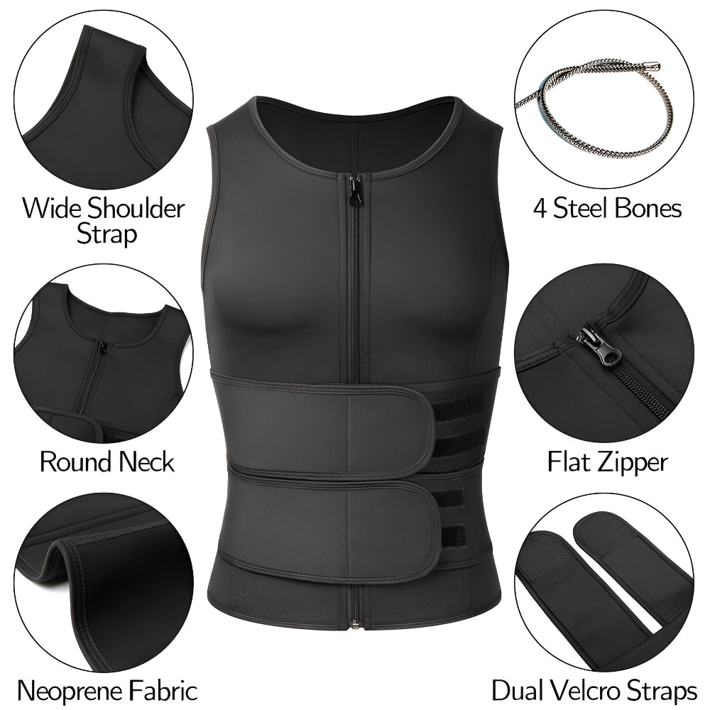 Gilet da Allenamento in Neoprene Regolabile per Fitness e Corpo