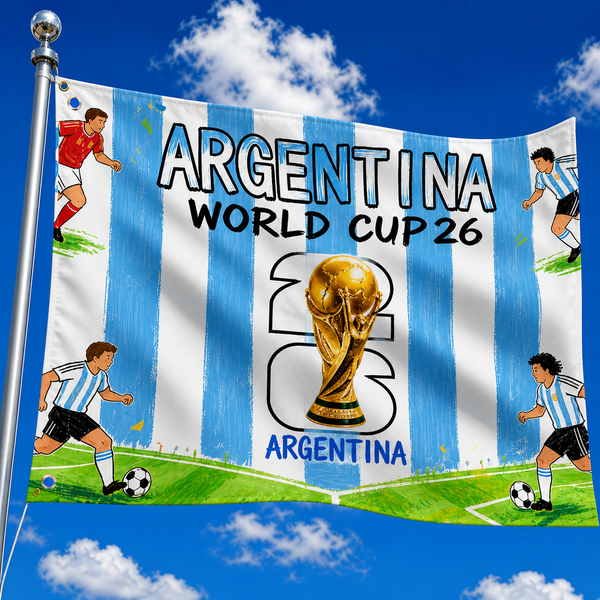 Bandeira da Argentina para Jardim Copa do Mundo, Estandarte Exterior