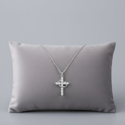 Halskette Damen Kreuz Anhänger Krone Gold Silber Schmuck