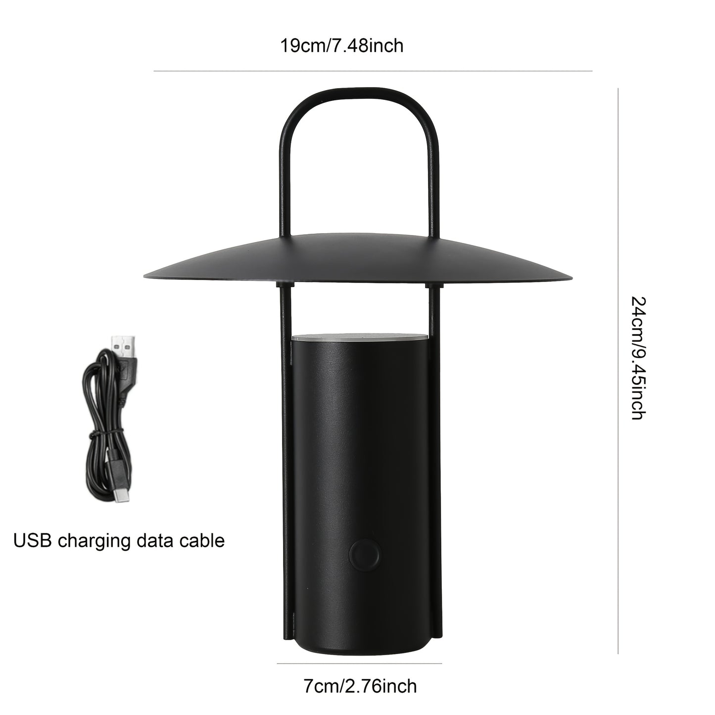 Lampada Touch LED Wireless | Lampada da Tavolo in Metallo Ricaricabile via USB