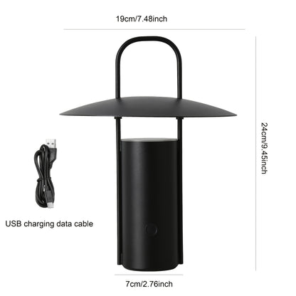 Lampada Touch LED Wireless | Lampada da Tavolo in Metallo Ricaricabile via USB