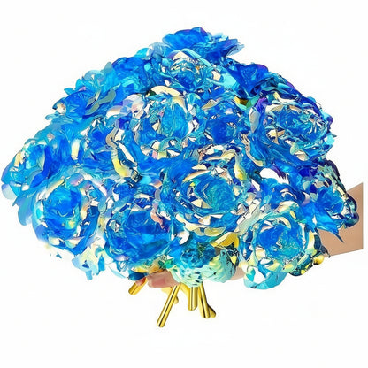 Ramo de Flores Regalo para el Día de la Madre Rosa Artificial Decoración de Mesa