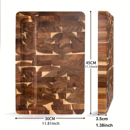 Acacia Wood Cutting Board | Durable End Grain Kitchen Chopping Block