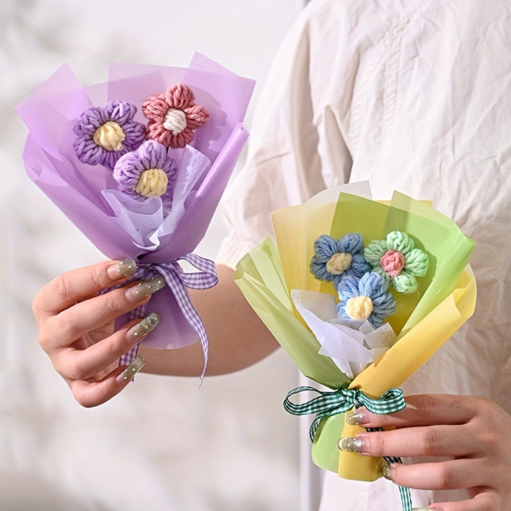 Buchet de flori Cadou de Ziua Mamei Stil Handmade Mini Ambalat Decorațiune