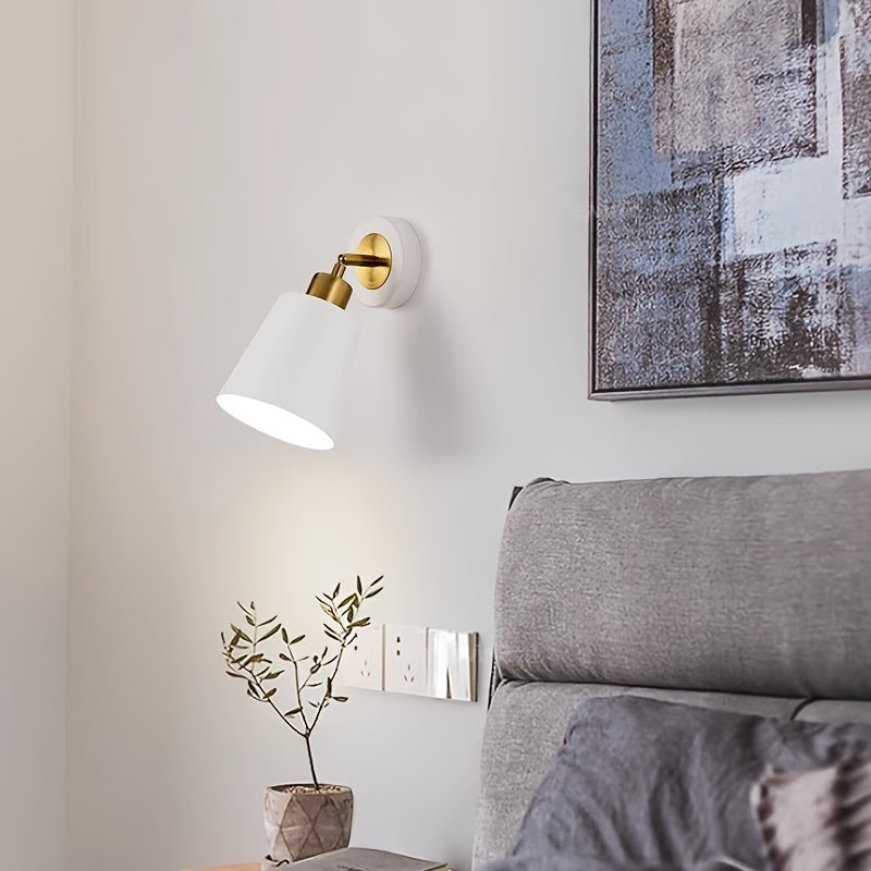 Luz de Aplique de Parede em Metal Moderno | Candeeiro Ajustável para Quarto e Sala