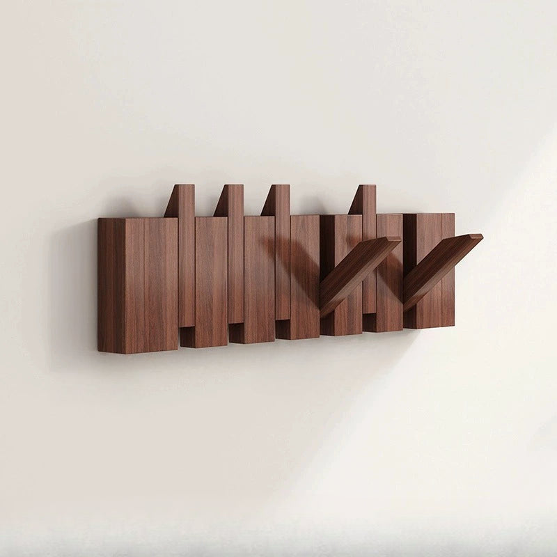 Ganchos de Pared de Madera | Perchero Plegable con Diseño de Teclas de Piano