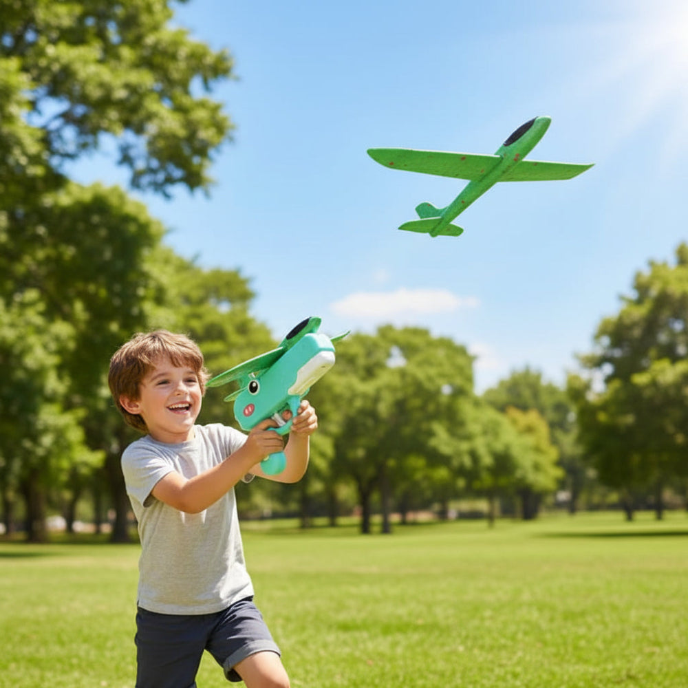 Airplane Launch Toy Catapult Glider Indoor Outdoor Fun - Image 6